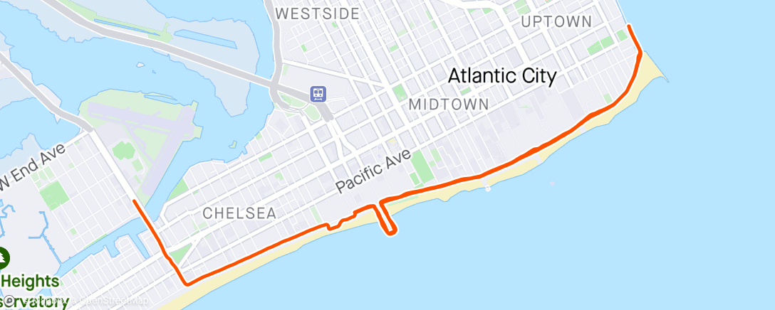 Map of the activity, Morning Run