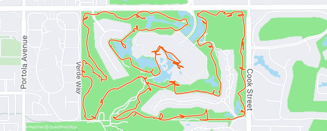 Map of the activity, Morning Golf