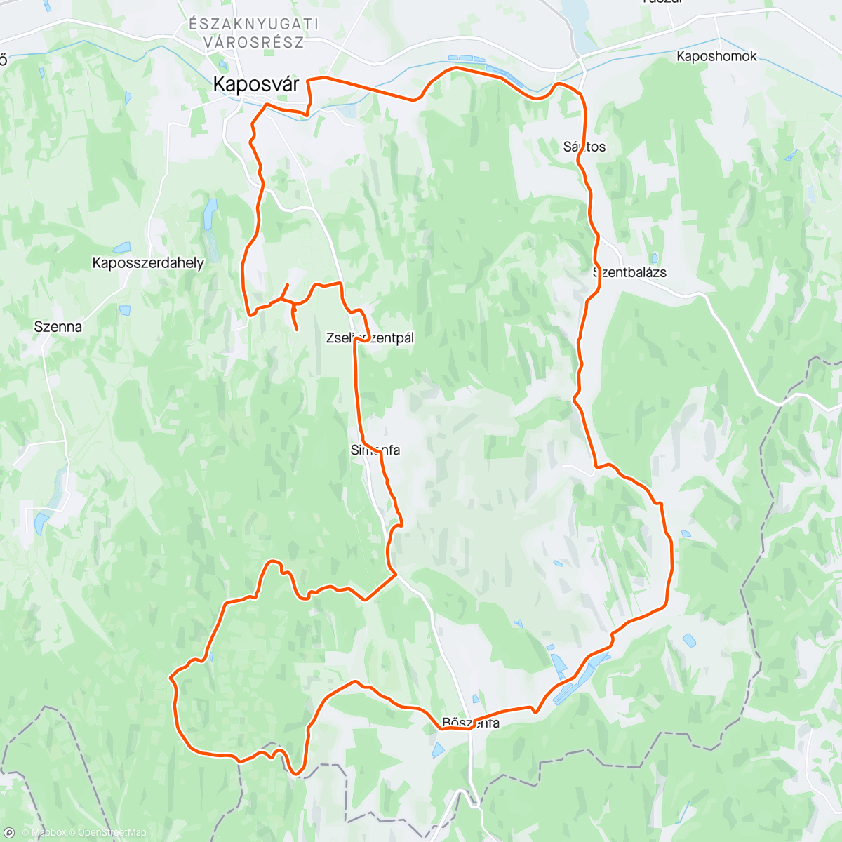 Map of the activity, Zselici Szibéria