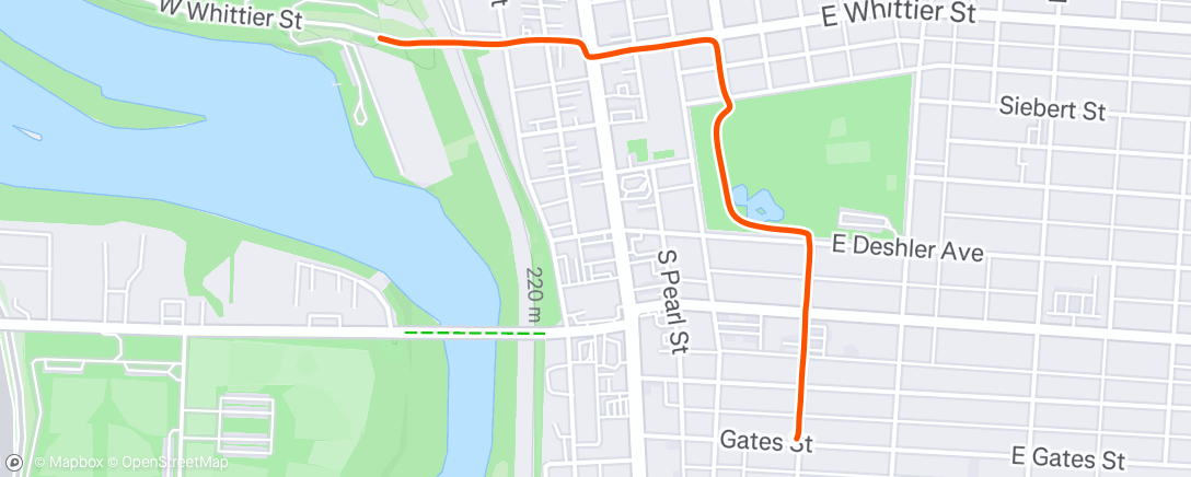 Map of the activity, Afternoon Walk