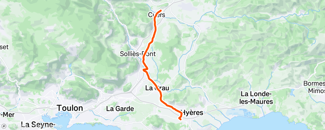 Mappa dell'attività Sortie vélo en soirée