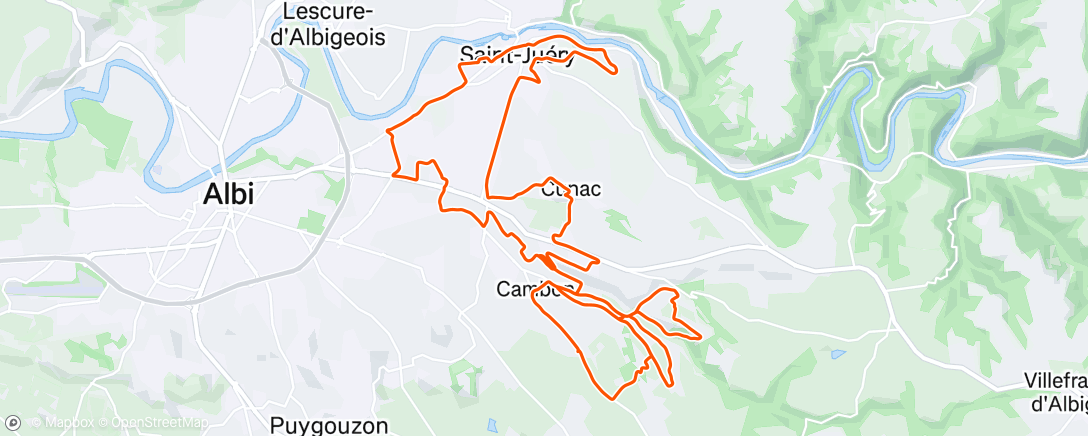 Map of the activity, Sortie en VTT électrique le matin