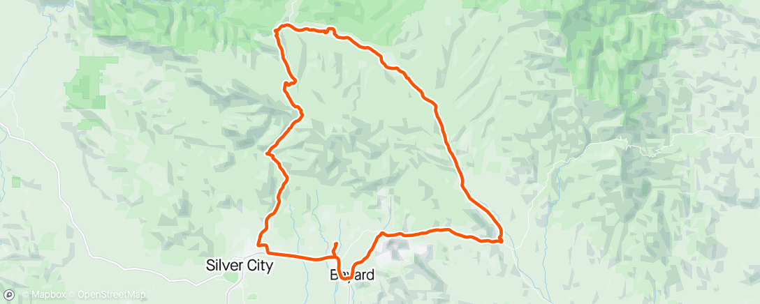 Mapa da atividade, Tour of the Gila: Inner Loop