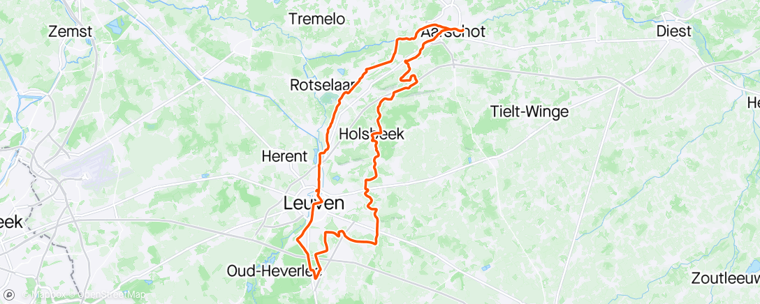 Map of the activity, Leuven - Aarschot 🔃