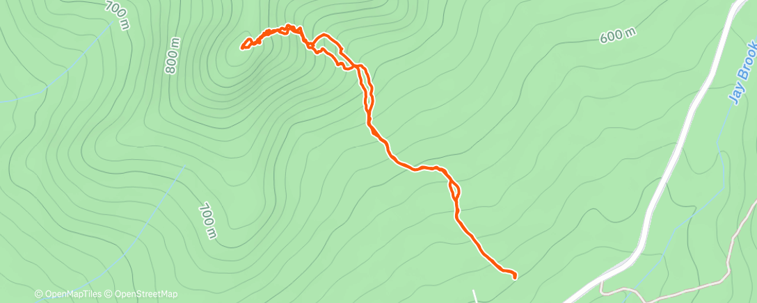 Map of the activity, Lunch Hike