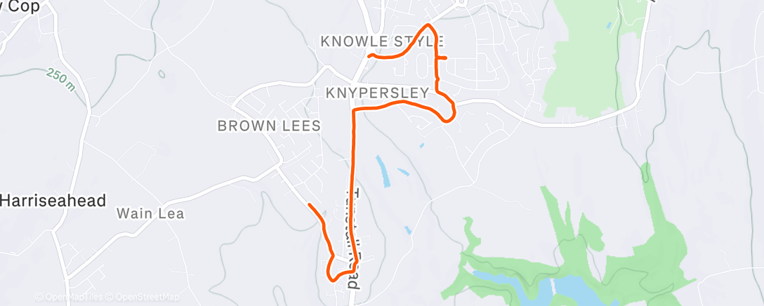 Map of the activity, Morning Run