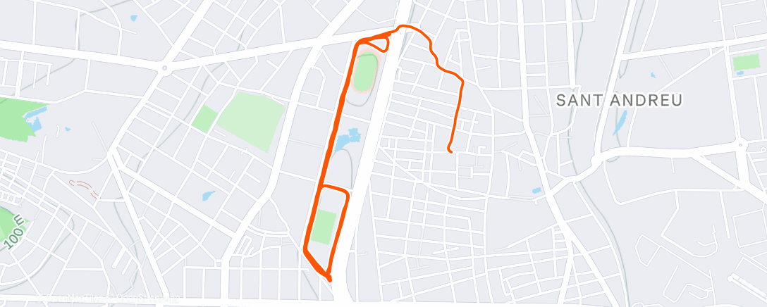 Mapa de la actividad (Carrera de noche)