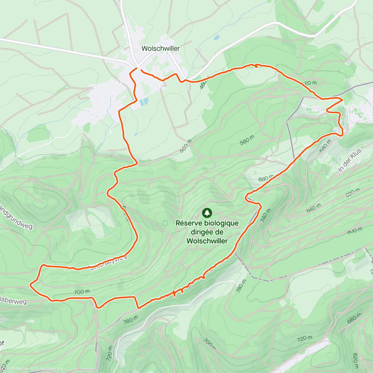 Map of the activity, Marche au Raemel