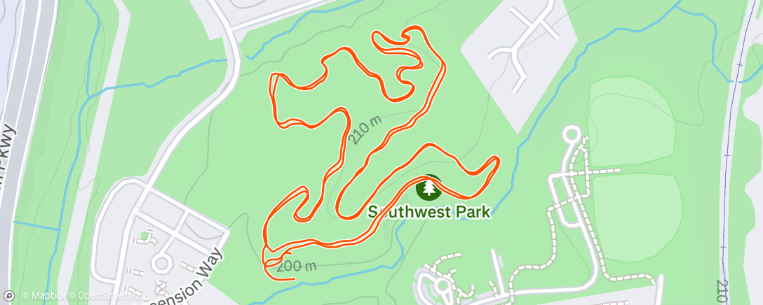Map of the activity, Afternoon Ride