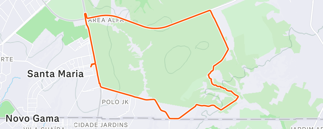 Map of the activity, Noite Passeio