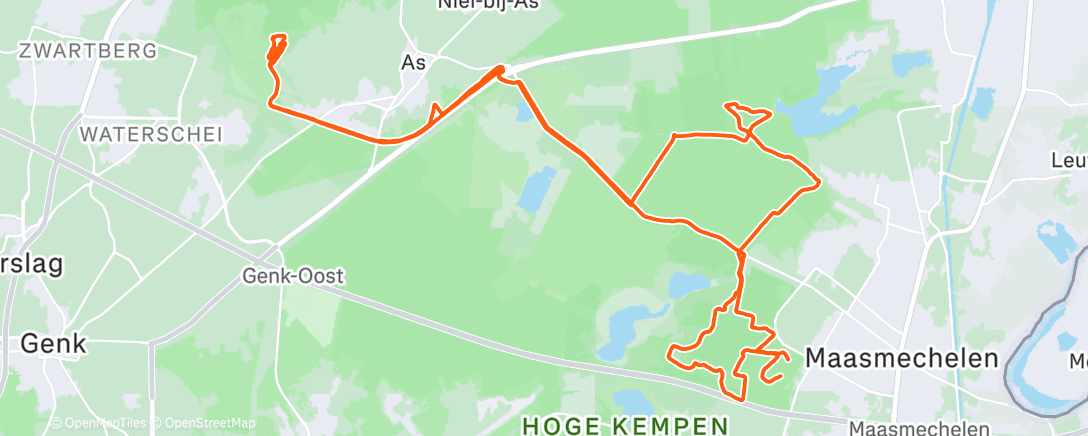 Map of the activity, Lunch Ride