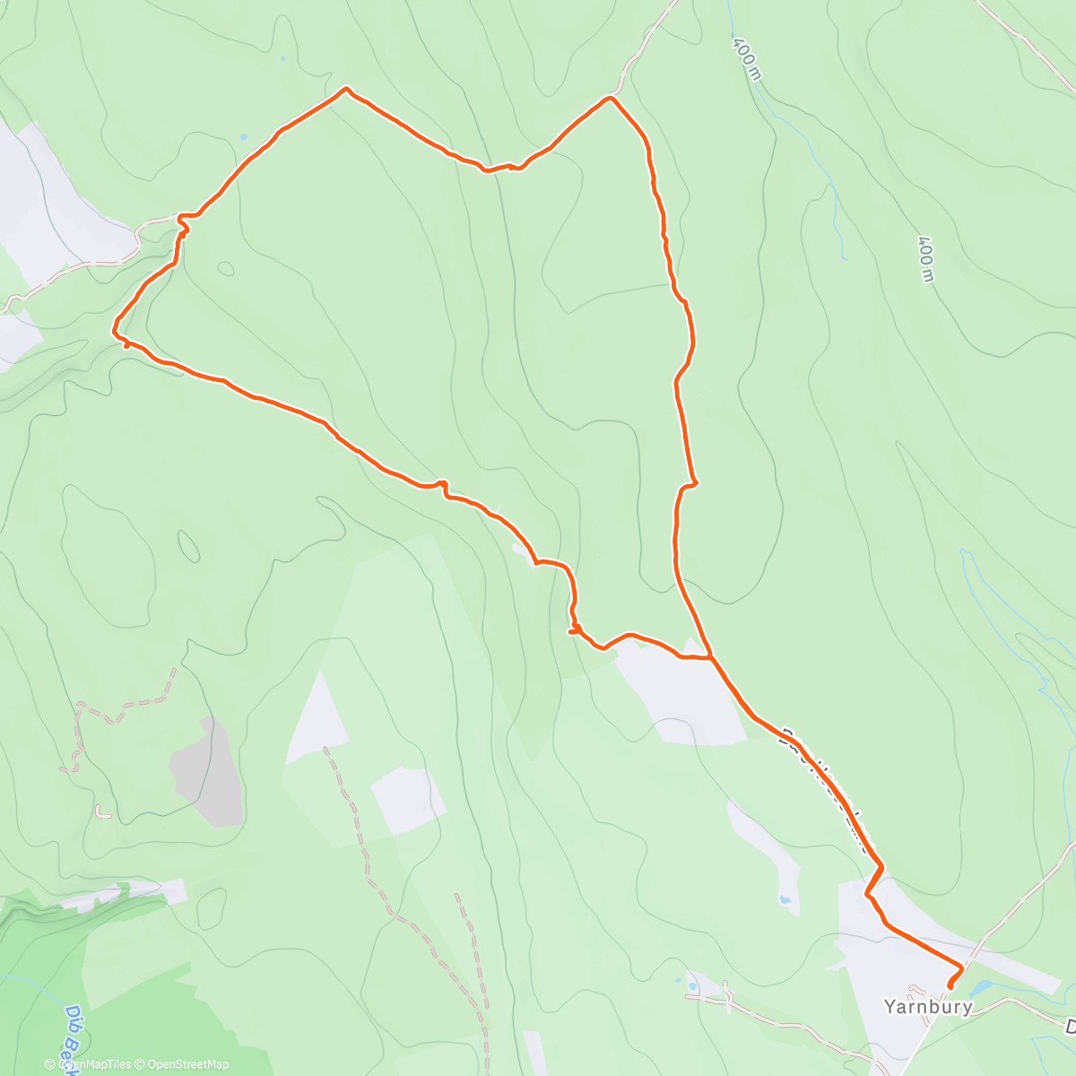 Карта физической активности (Lunch Hike ☁️ | Moors over Grassington)