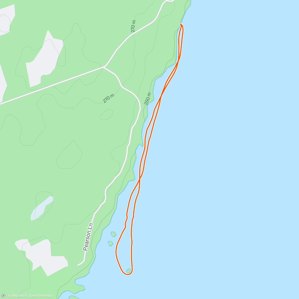 Map of the activity, Wedding Night Kayak