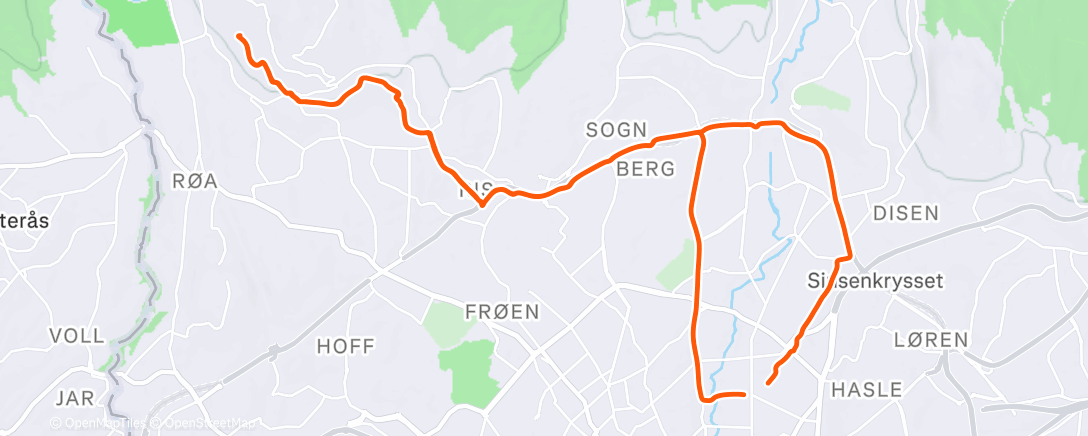 Map of the activity, Afternoon Ride