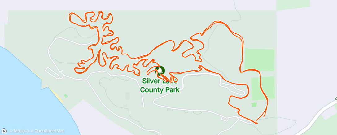 Mapa de la actividad, Lunch Mountain Bike Ride