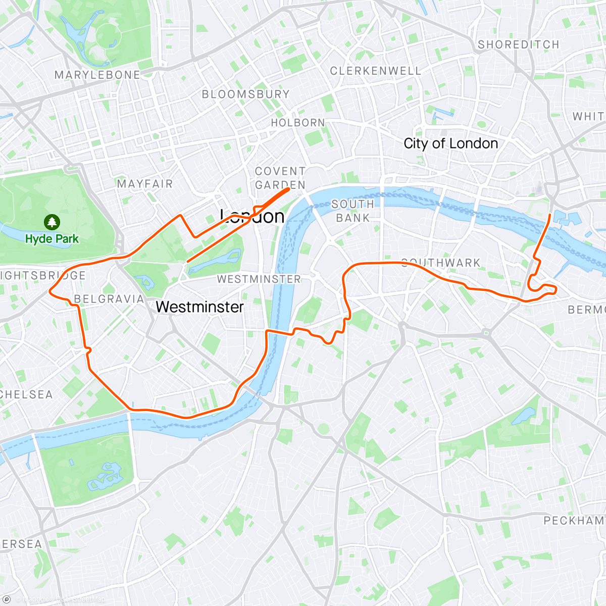 Map of the activity, Zwift - Greatest London Flat in London