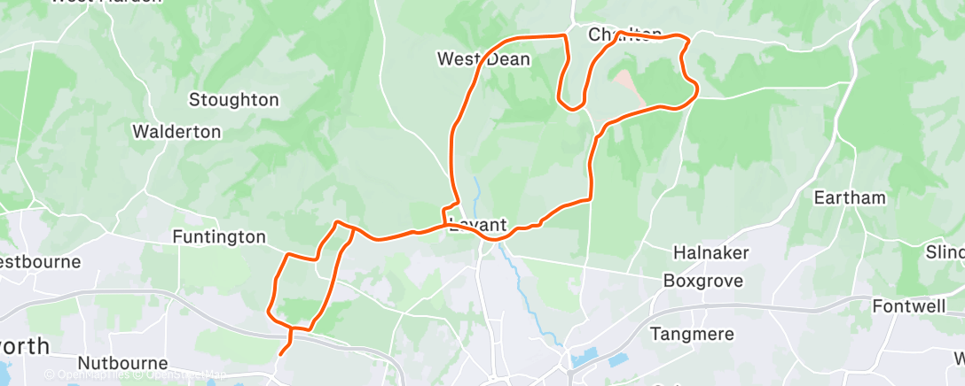 Map of the activity, Afternoon Ride