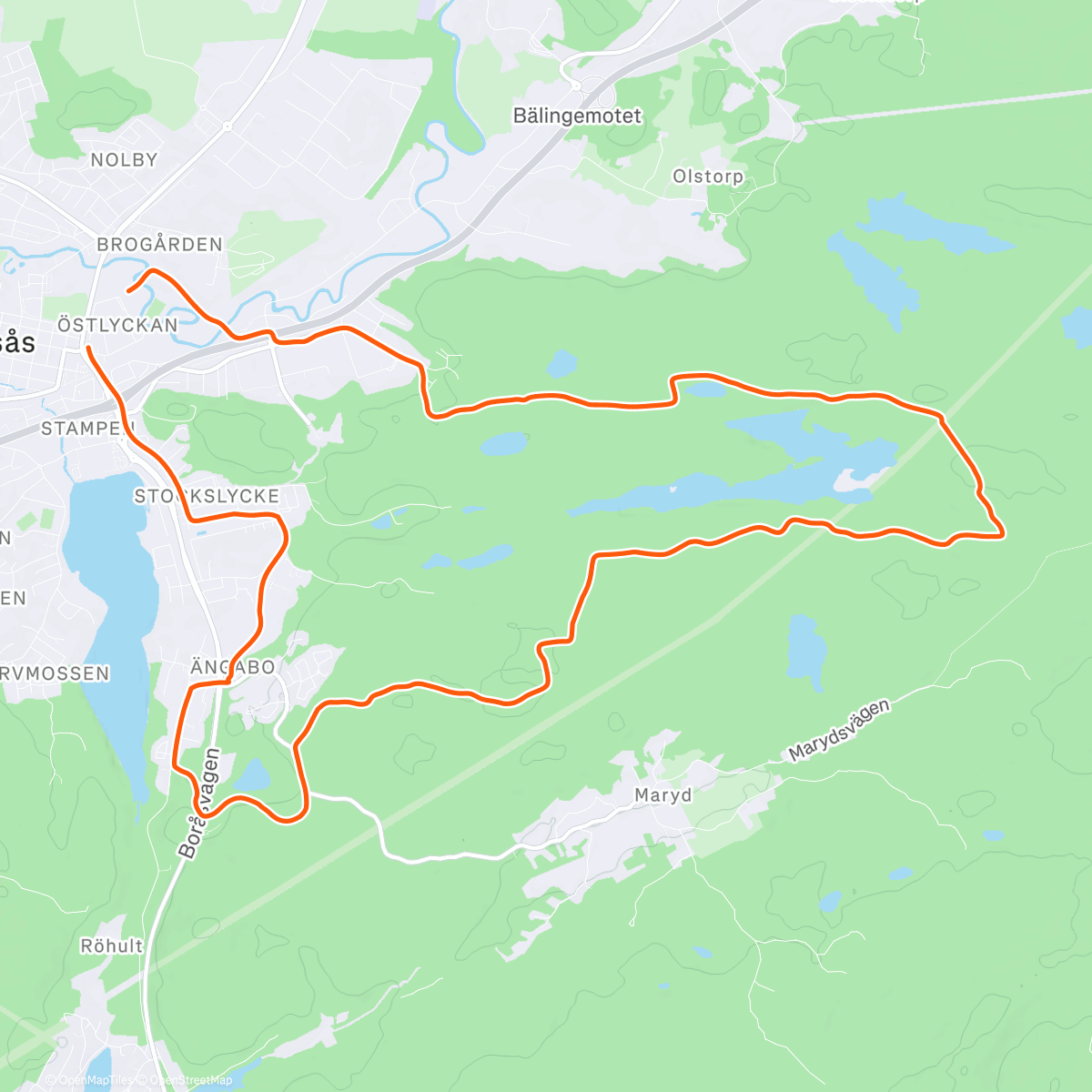 Map of the activity, Juldagen Bike Ride 👌🎅