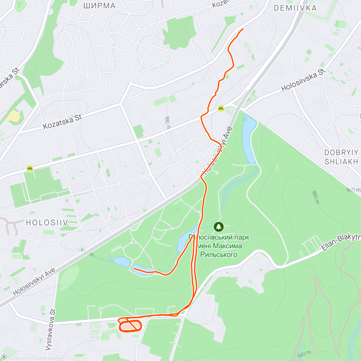 Map of the activity, NUBIP Intervals 🏃🏻‍♂️🌤️