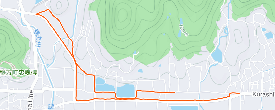 Map of the activity, 午後のランニング