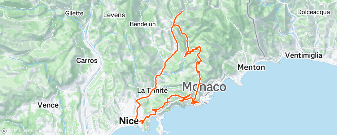 Map of the activity, Morning Ride