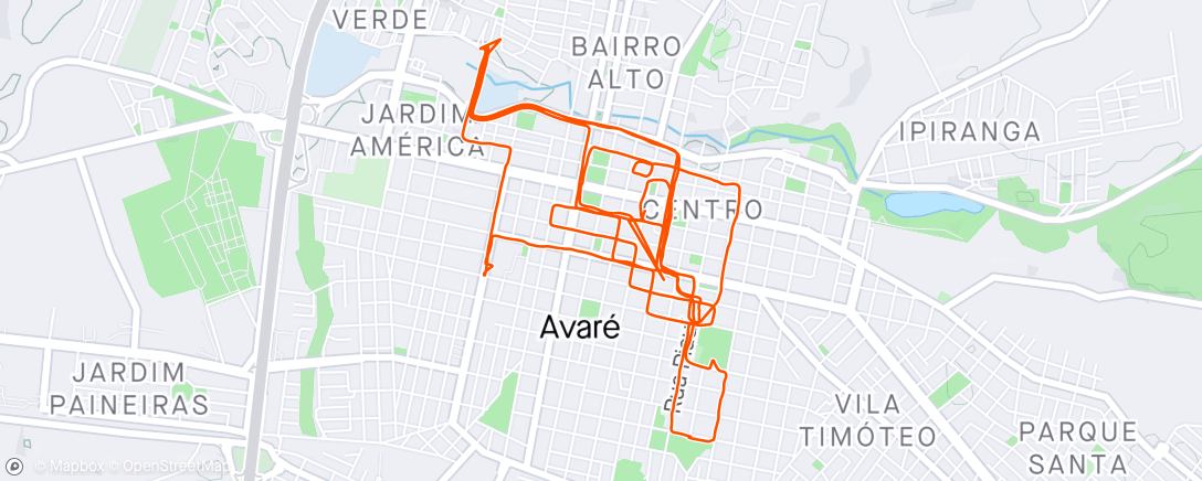 Map of the activity, Pedal de Quarta-feira