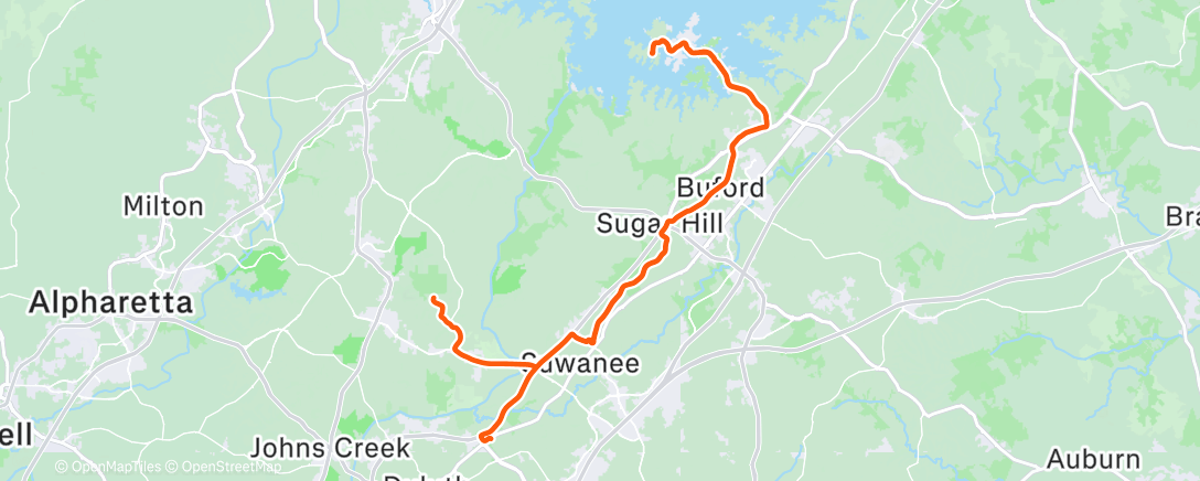 Map of the activity, Morning Ride