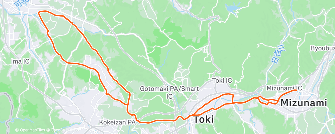 Карта физической активности (朝のライド)