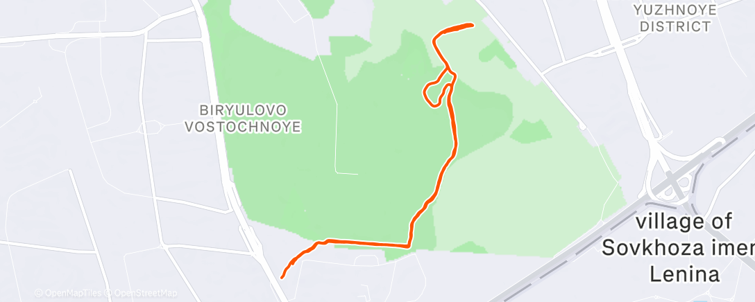 Map of the activity, Трейлраннинг (после обеда)