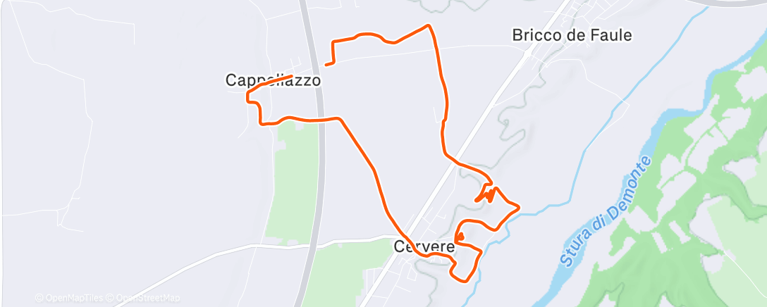 Map of the activity, Morning Trail Run