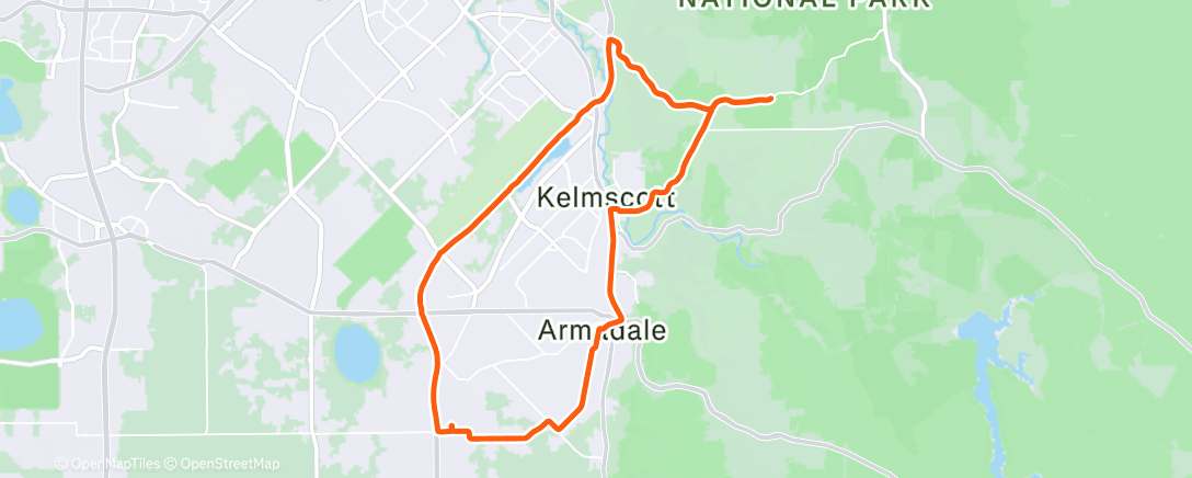 Mapa de la actividad (Cycling)
