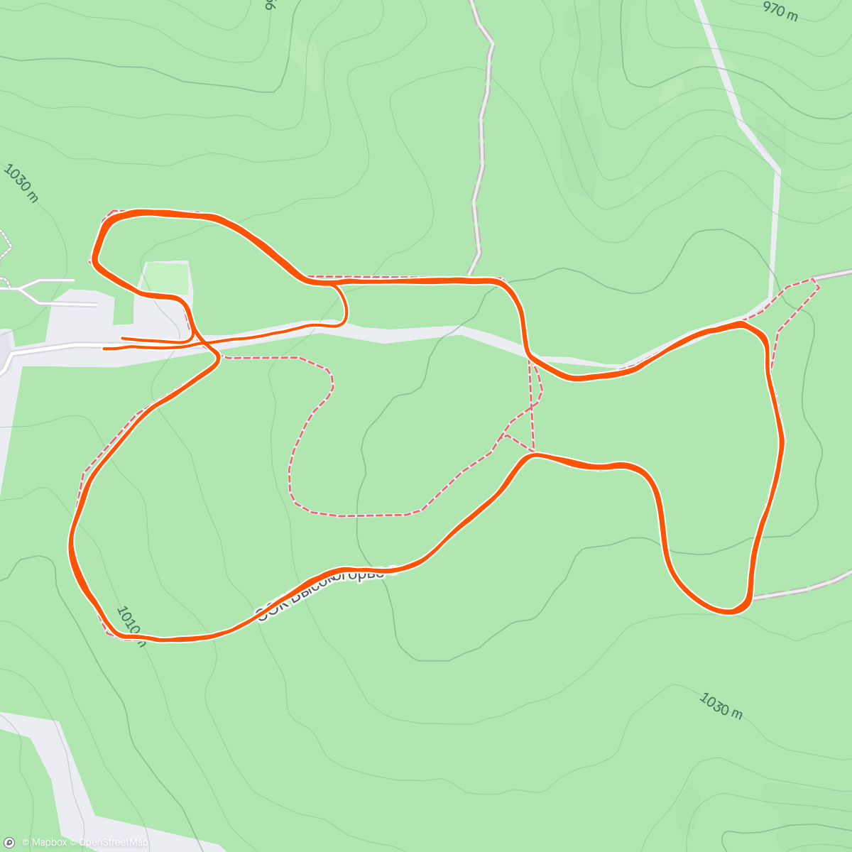 Map of the activity, Северный лыжный заезд (вечер)