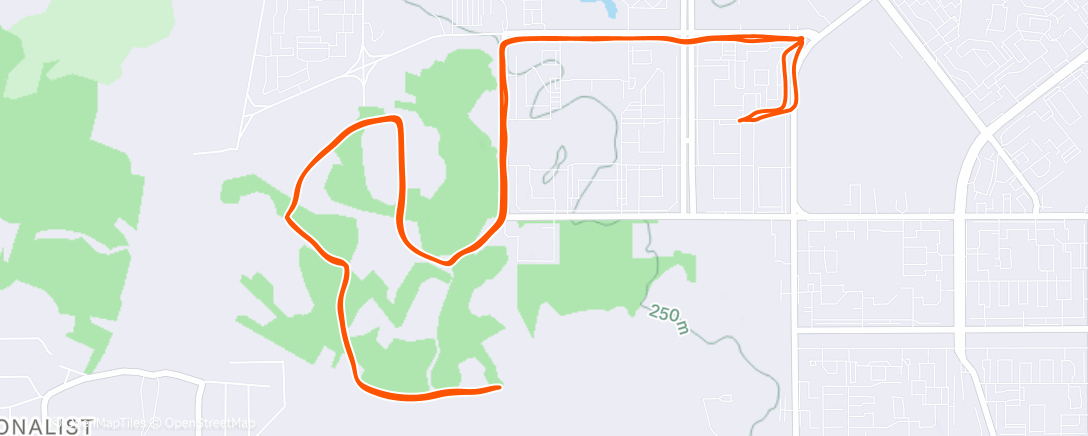 Map of the activity, Утренний забег