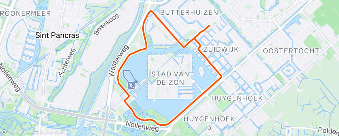 Map of the activity, Rustig duurloop
