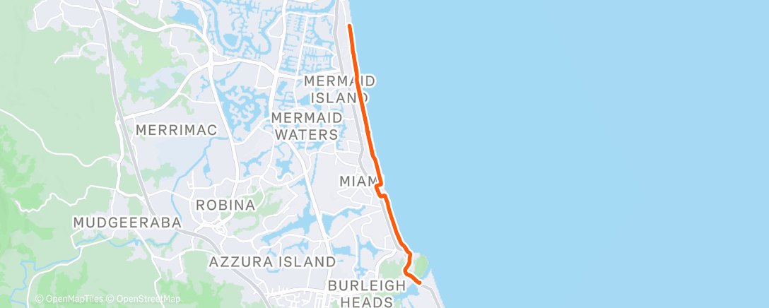 Map of the activity, Morning Run
