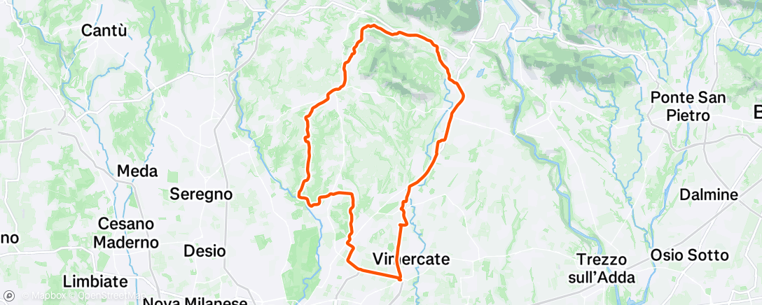 Map of the activity, Morning Ride