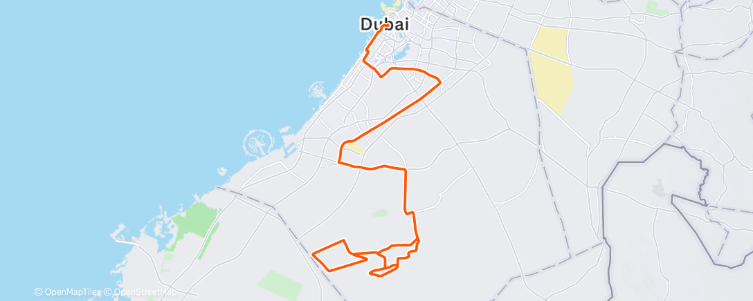 Map of the activity, Cycling