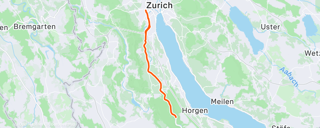 Map of the activity, Morning Ride