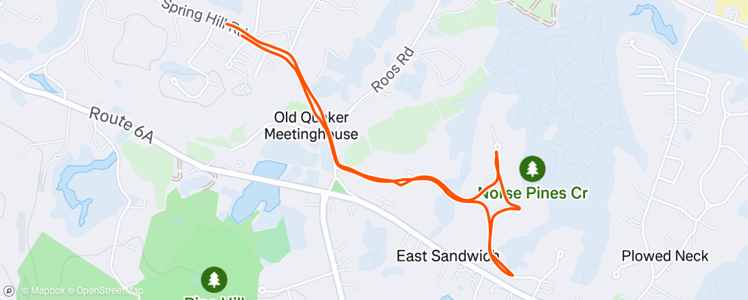 Map of the activity, Morning Run