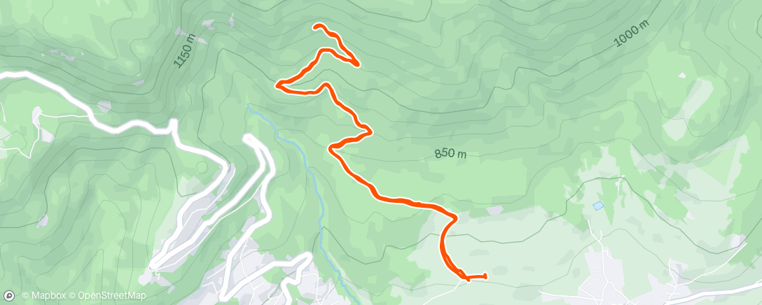 Map of the activity, Afternoon Hike