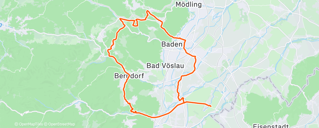 Mapa da atividade, Mittagsradfahrt
