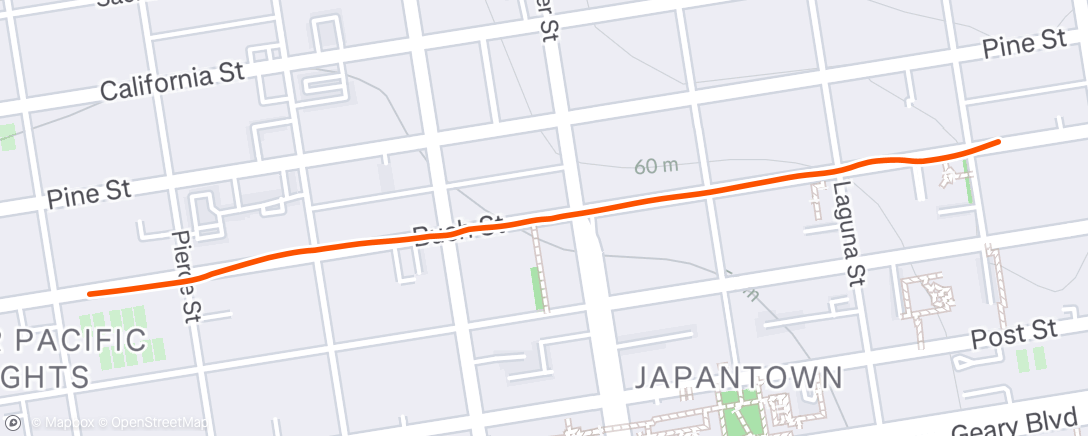 Map of the activity, Walk from Pole Dancing
