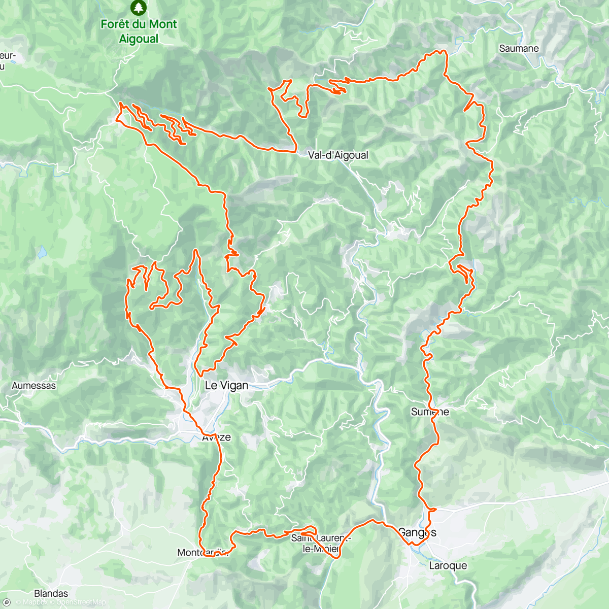 Map of the activity, Cévennes à 7 🤯🤩