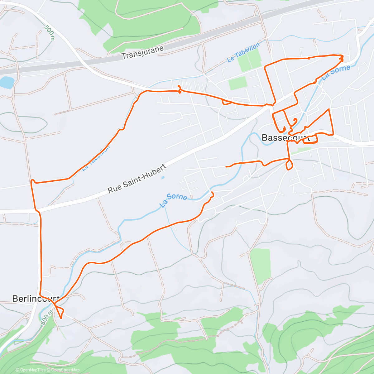 Map of the activity, Footing de Noël 🎅