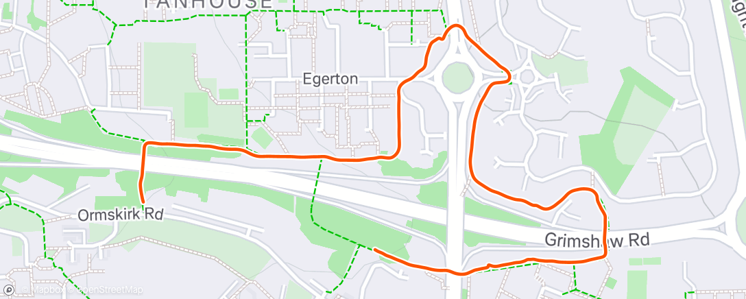 Map of the activity, Afternoon Walk