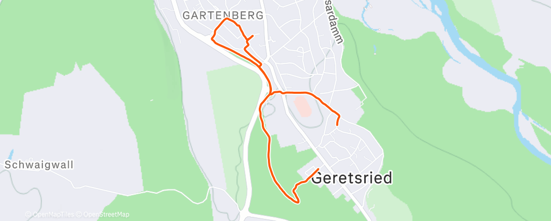 Map of the activity, Recovery Run