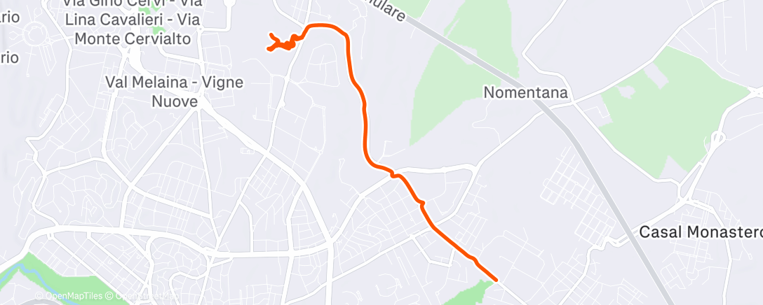 Map of the activity, Afternoon Ride