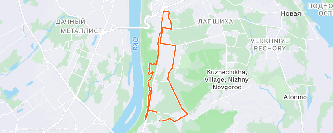 Map of the activity, Longer winter running ;-)