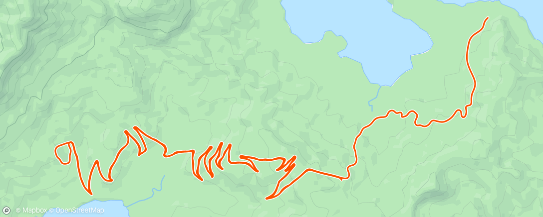 Map of the activity, Zwift - Road to Sky in Watopia - 4x8min + til toppen😊