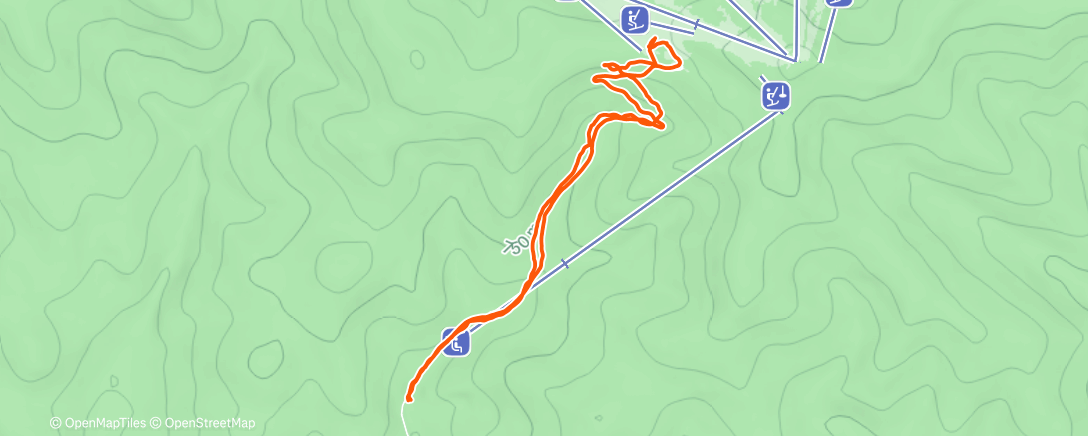Map of the activity, Afternoon Hike